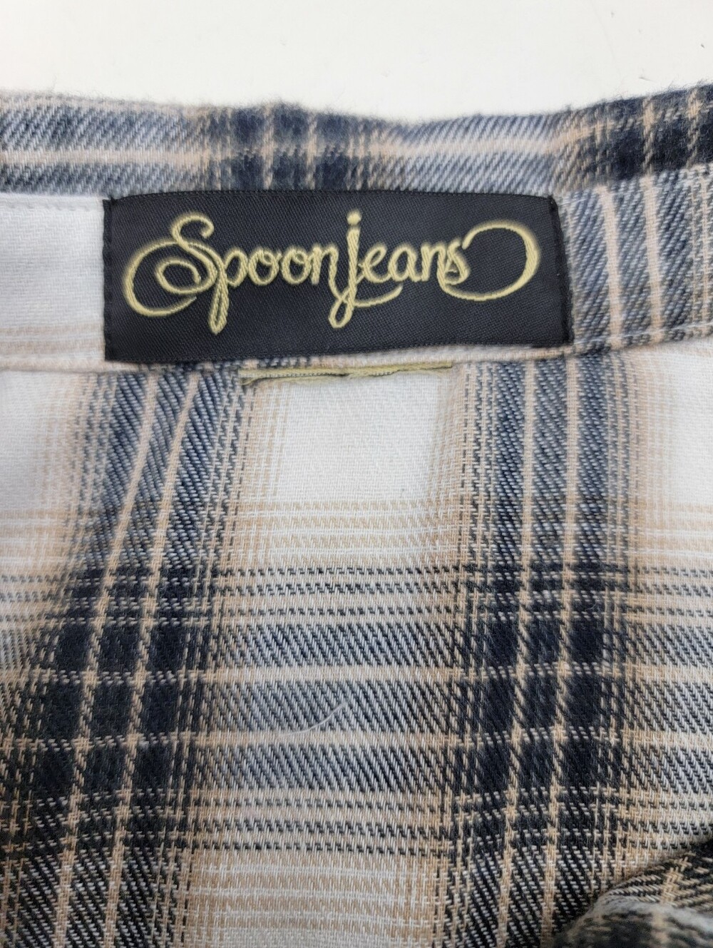 Journey 'Arrival Tour' Plaid Fringe Flannel Shirt  Jacket Shacket - Upcycled - Picture 9 of 9